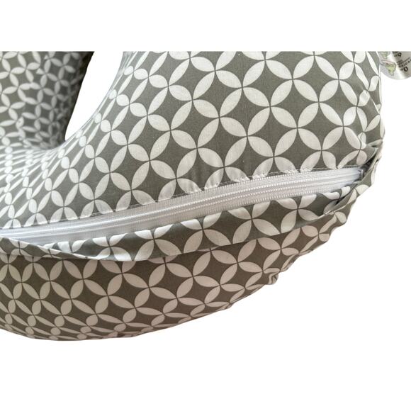 Boppy Grey & White Diamond Baby Nursing & Tummy Time Pillow - Picture 6 of 9
